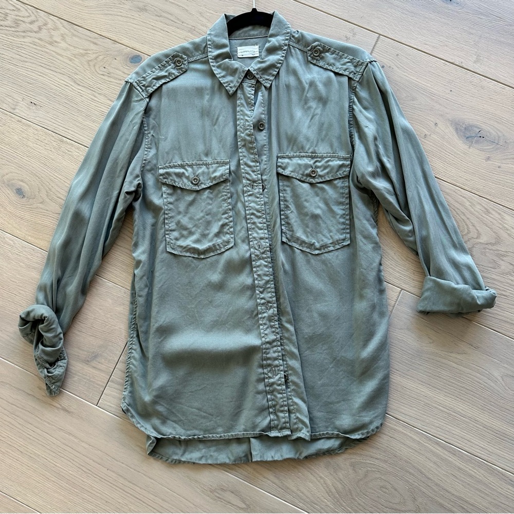 Sage Green Long Sleeve Button Up
